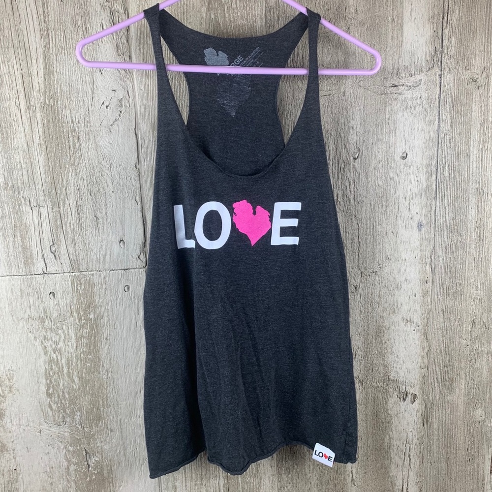 M22 Tank Top MICHIGAN LOVE Gray Racer Back